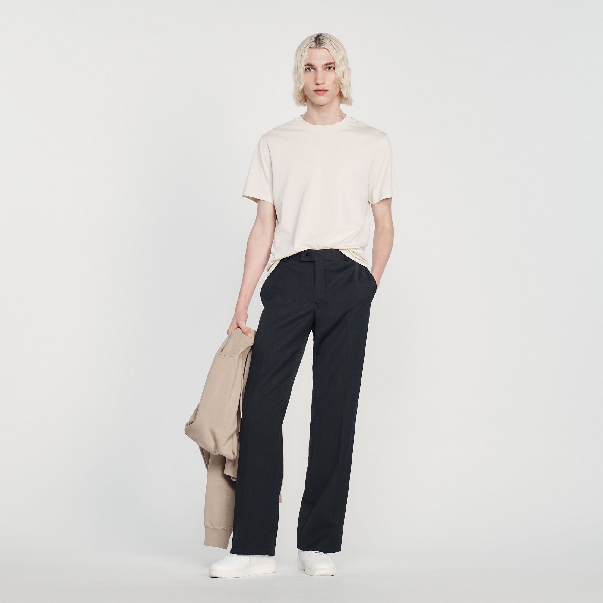 T-shirt brode Sandro en coton biologique