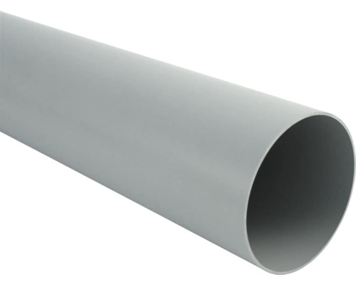 Marley ronde kunststof afvoerbuis, venstergrijs RAL 7040, nominale breedte 105 mm, lengte 1000 mm