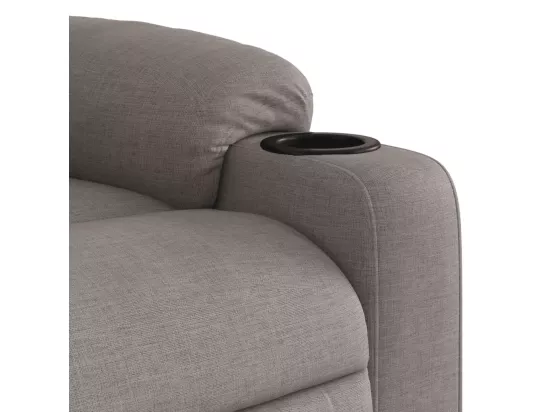 Fauteuil massant inclinable Taupe Tissu
