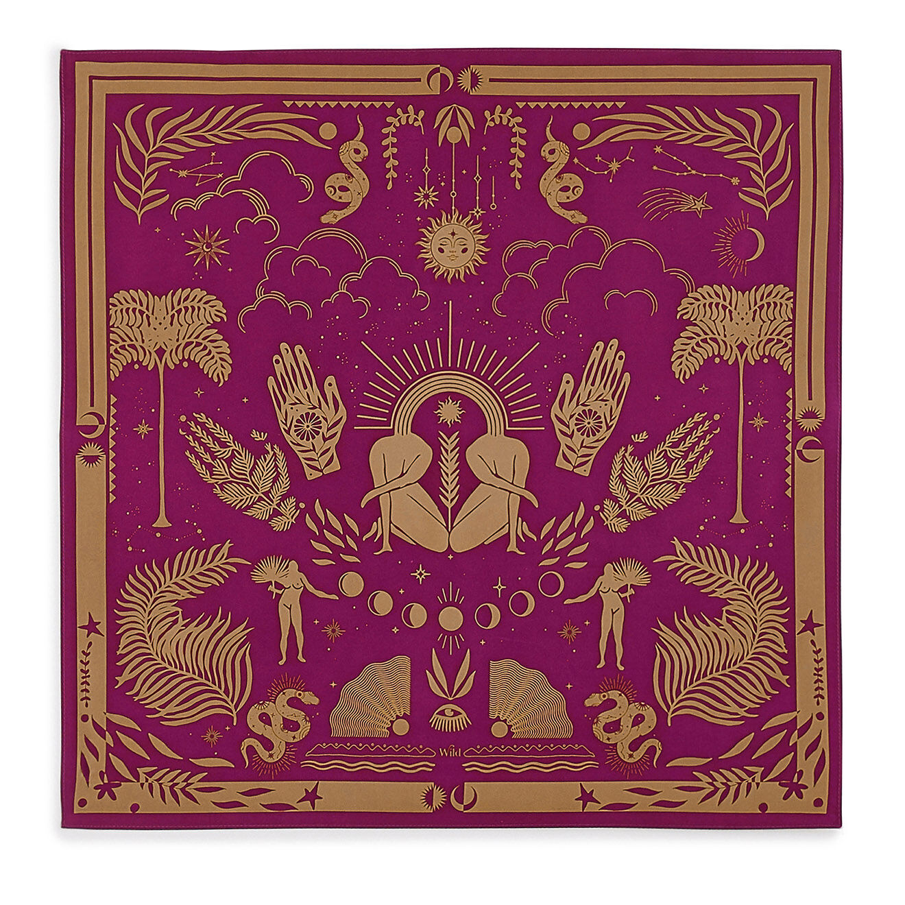 Wild Mini Foulard Univers Mini violet - 54x54 cm