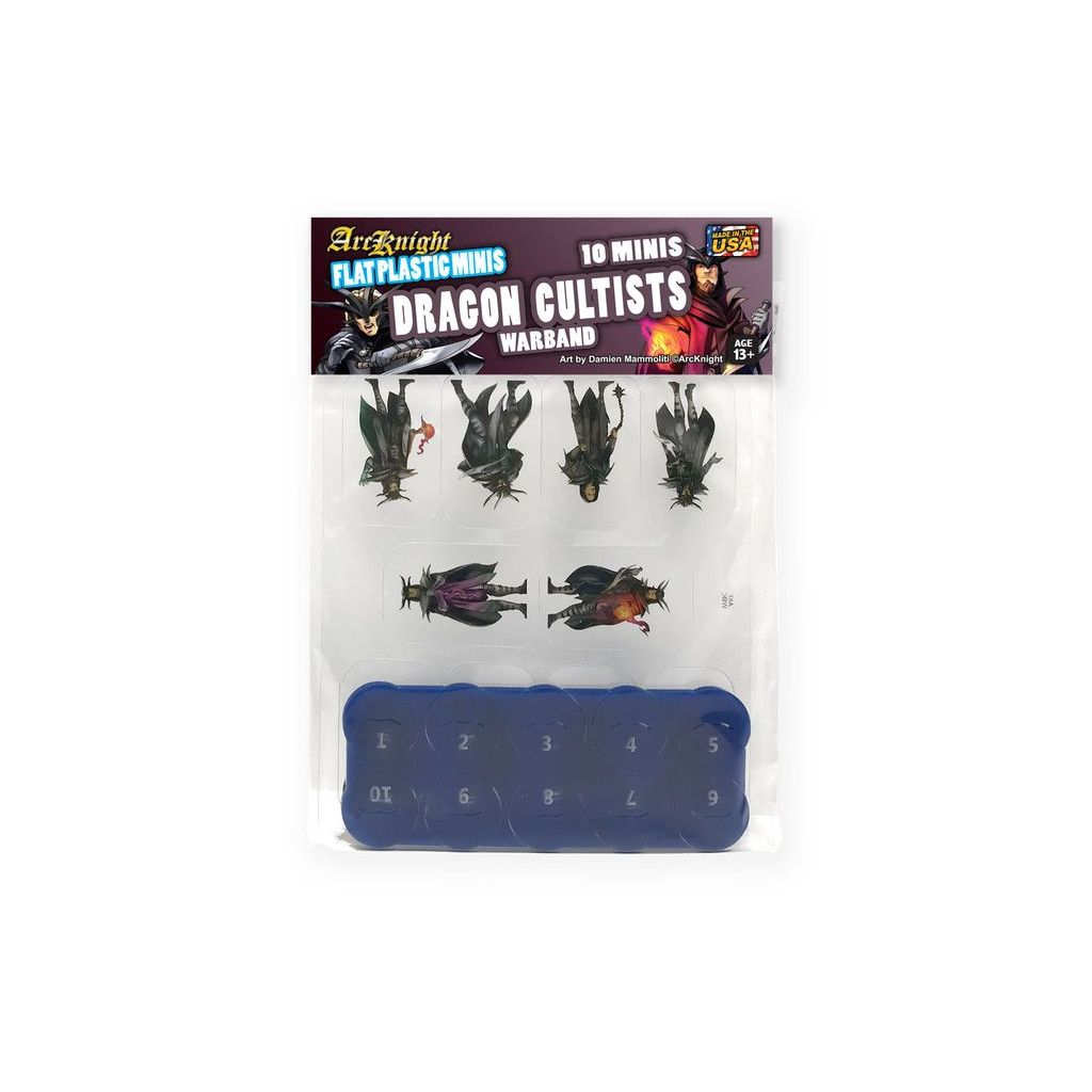 Flat Plastic Miniatures - Dragon Cultists - 10pc