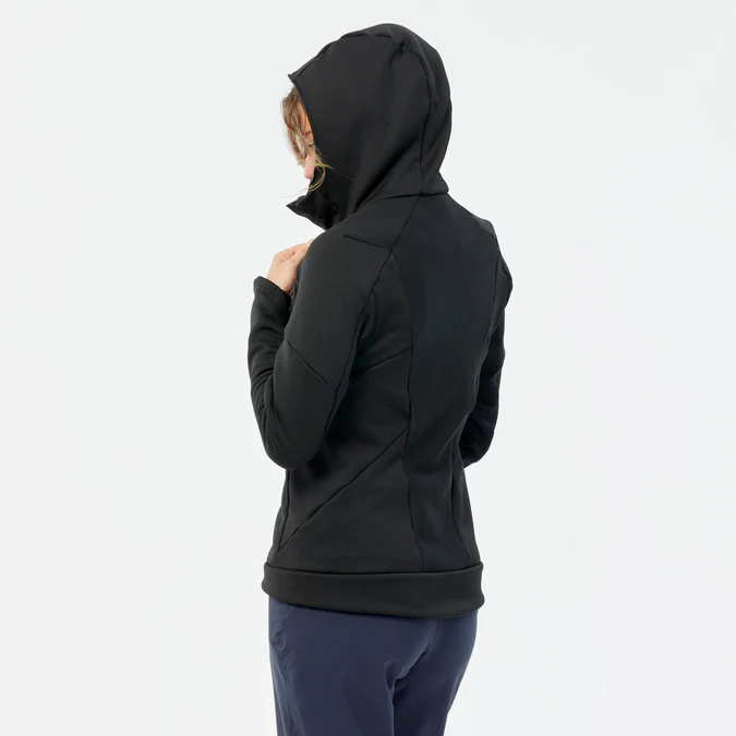 Decathlon Quechua - Jaqueta Fleece Feminina para Caminhada Quechua - MH520 com Capuz