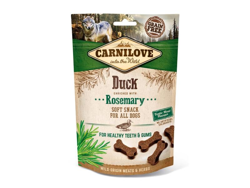 Carnilove Snack Adult Soft Ente & Rosmarin, 200 g Ergänzungsfuttermittel für Hunde