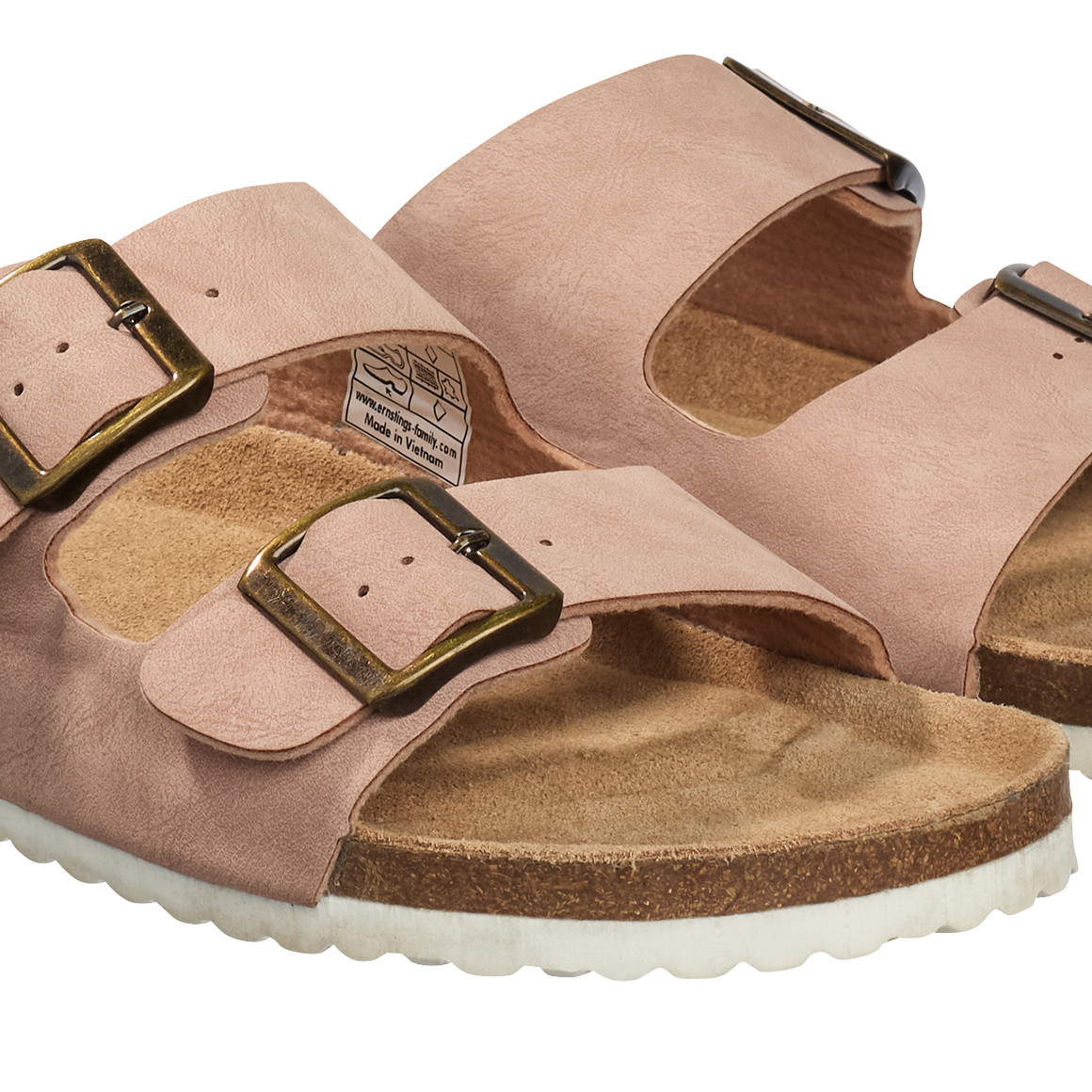 Gina Benotti Damen Sandalen in Veloursleder-Optik rosa