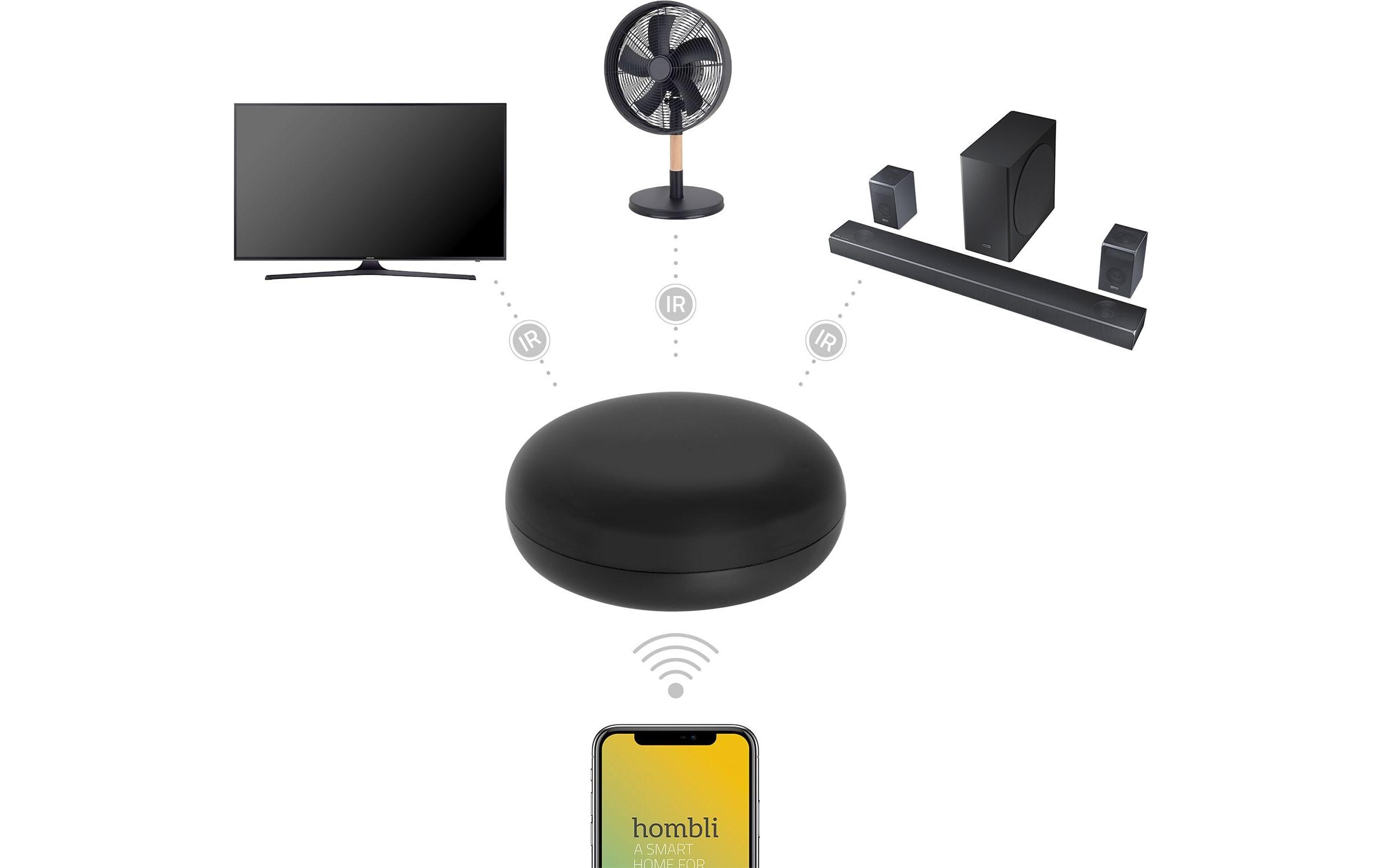 Funk-Universalsensor Smart IR Remote Control, SchwarzBedienung über Ihr Smartphone
