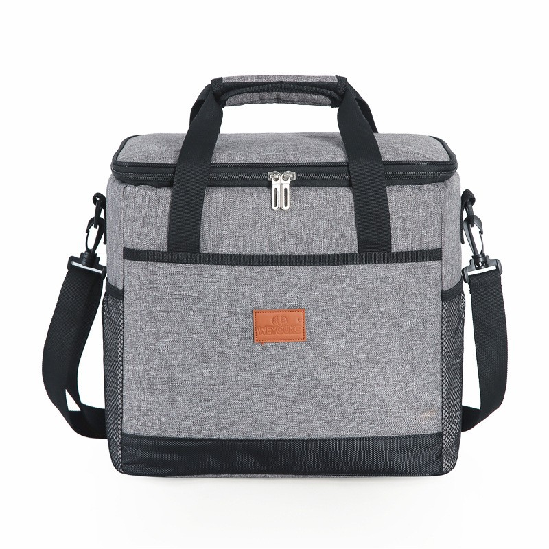 (15L) Picknick Thermotasche Kühltasche Isoliertasche   Schultergurt - Grau
