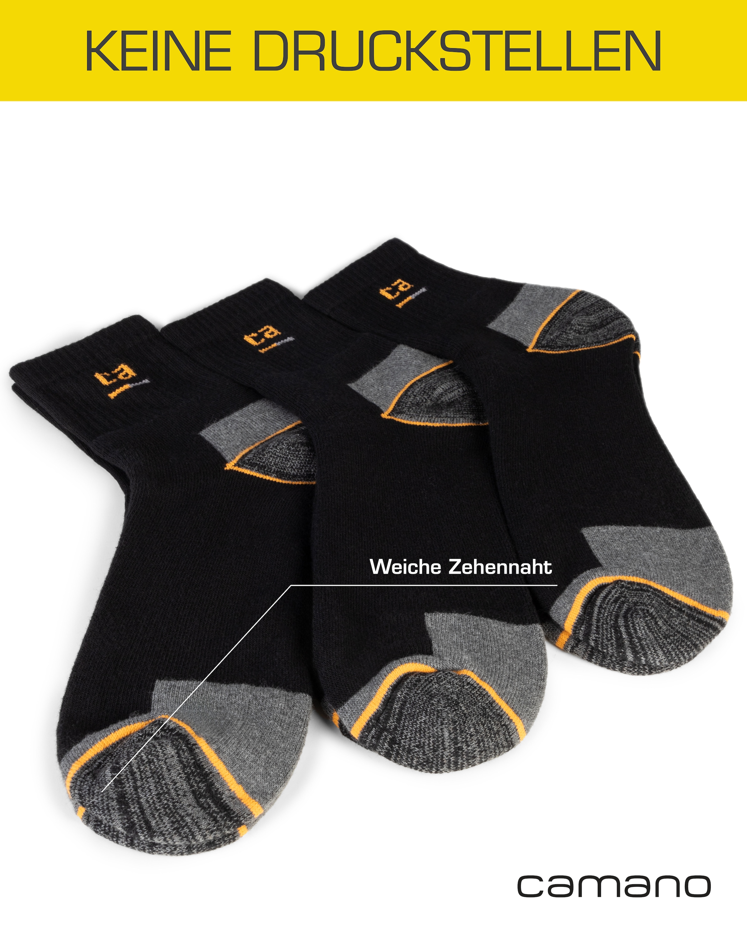 Camano Arbeitssocken »work« 9 Stk. tlg. Cotton-Mix, Multipack, Komfortbund