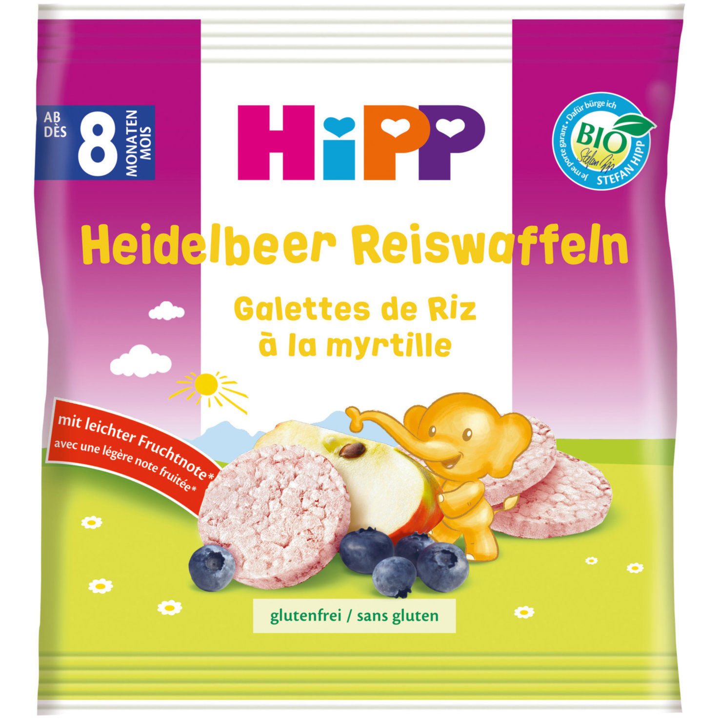 Hipp Bio Reiswaffeln Heidelbeer 8+ Monate