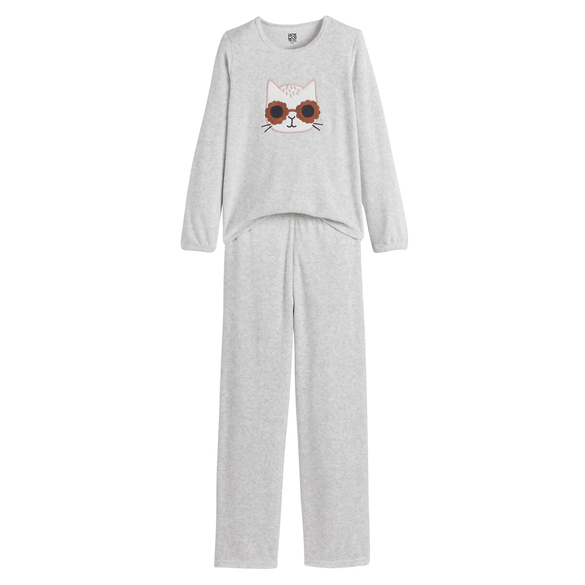 COLEÇÕES LA REDOUTE<br>Pijamas de veludo com motivo gato