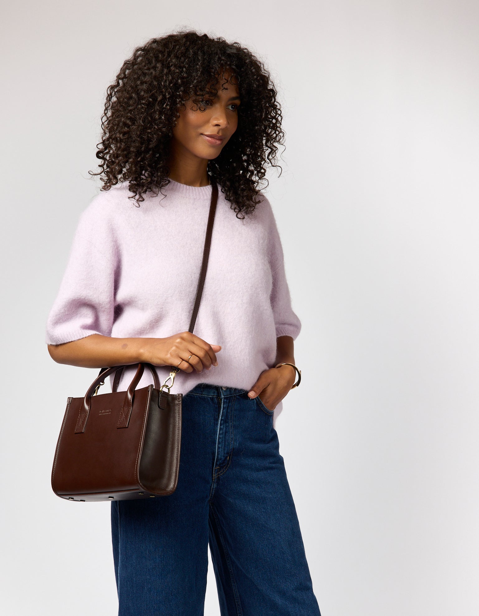 Jackie Midi   Leather Strap - Chocolate Classic Leather