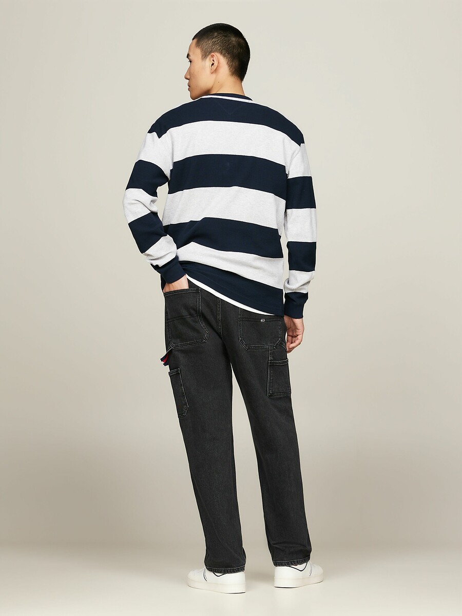 TOMMY JEANS<br>Camiseta com lange mouwen, gewafeld