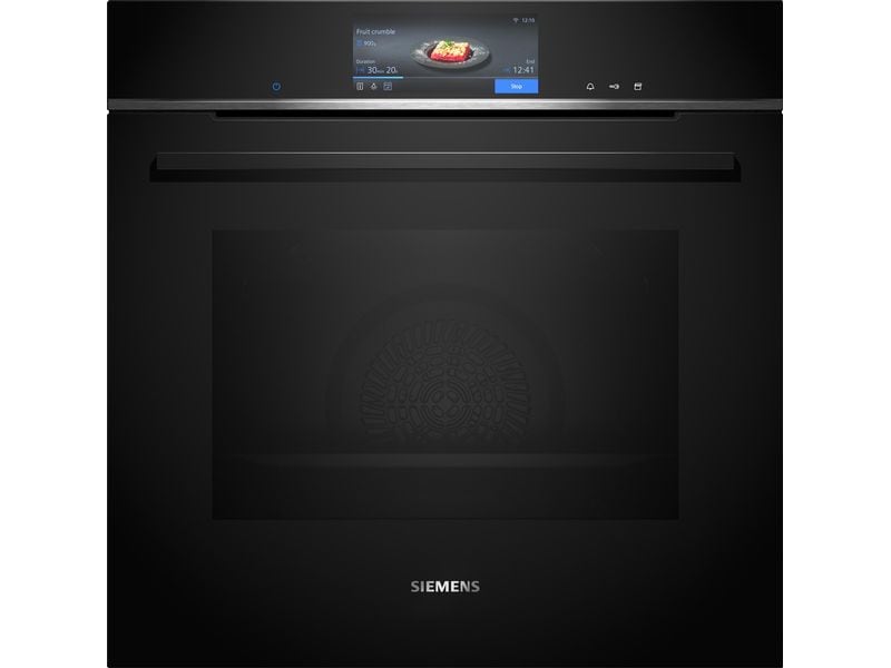 Siemens Einbaudampfbackofen iQ700 HS758G3B1C Schwarz A Einbau-Kompaktbackofen