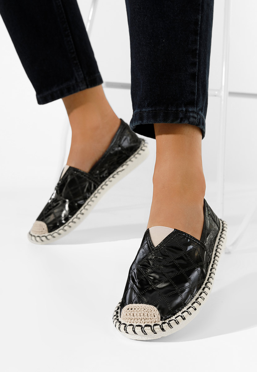 Espadrilles femme noires Loretta B