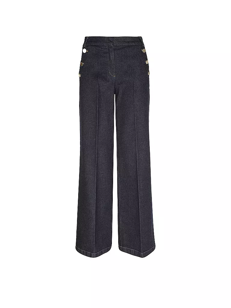COMMA Jeans Wide Leg dunkelblau