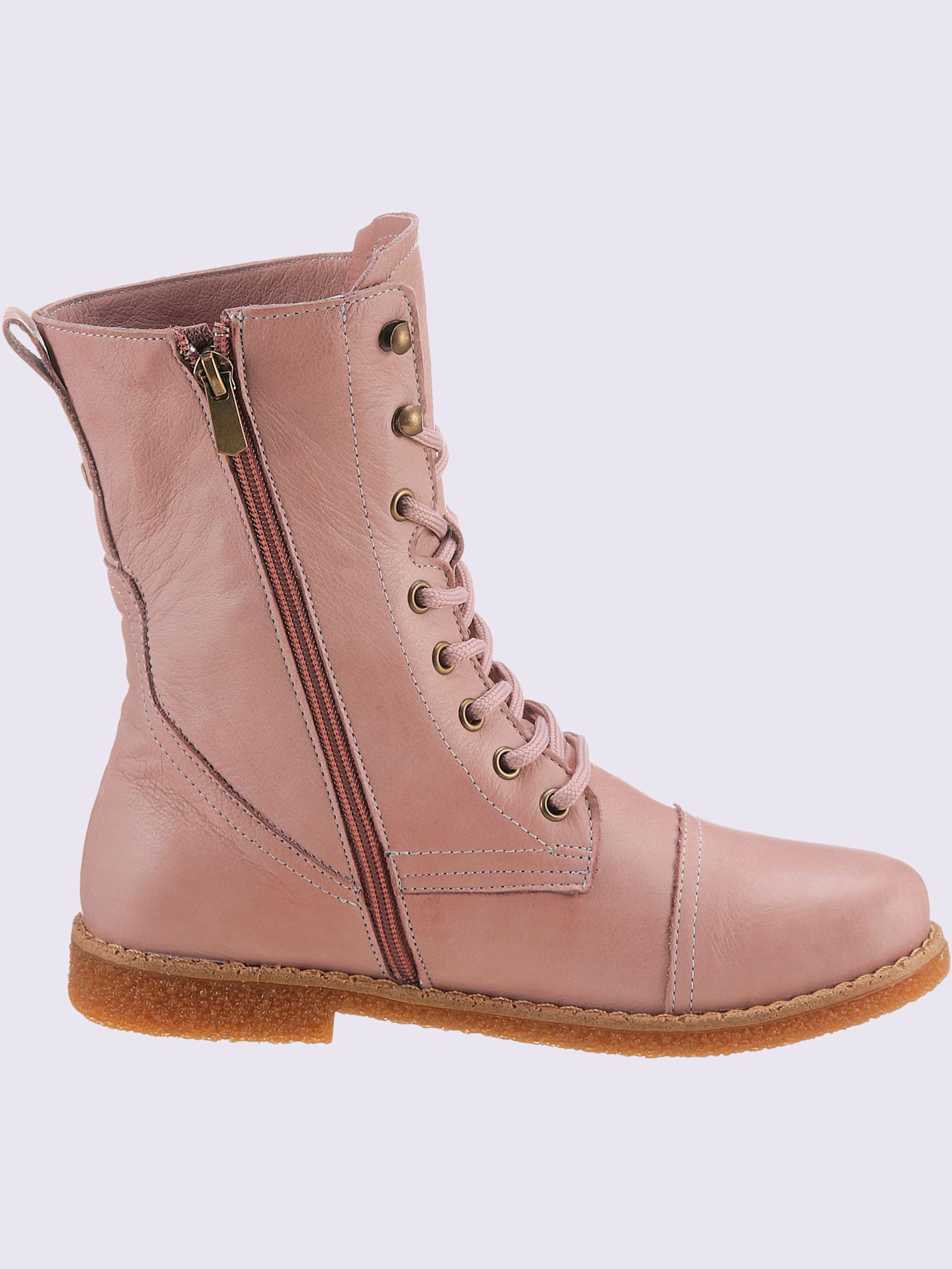 Bottines à lacets cuir nappa de vache