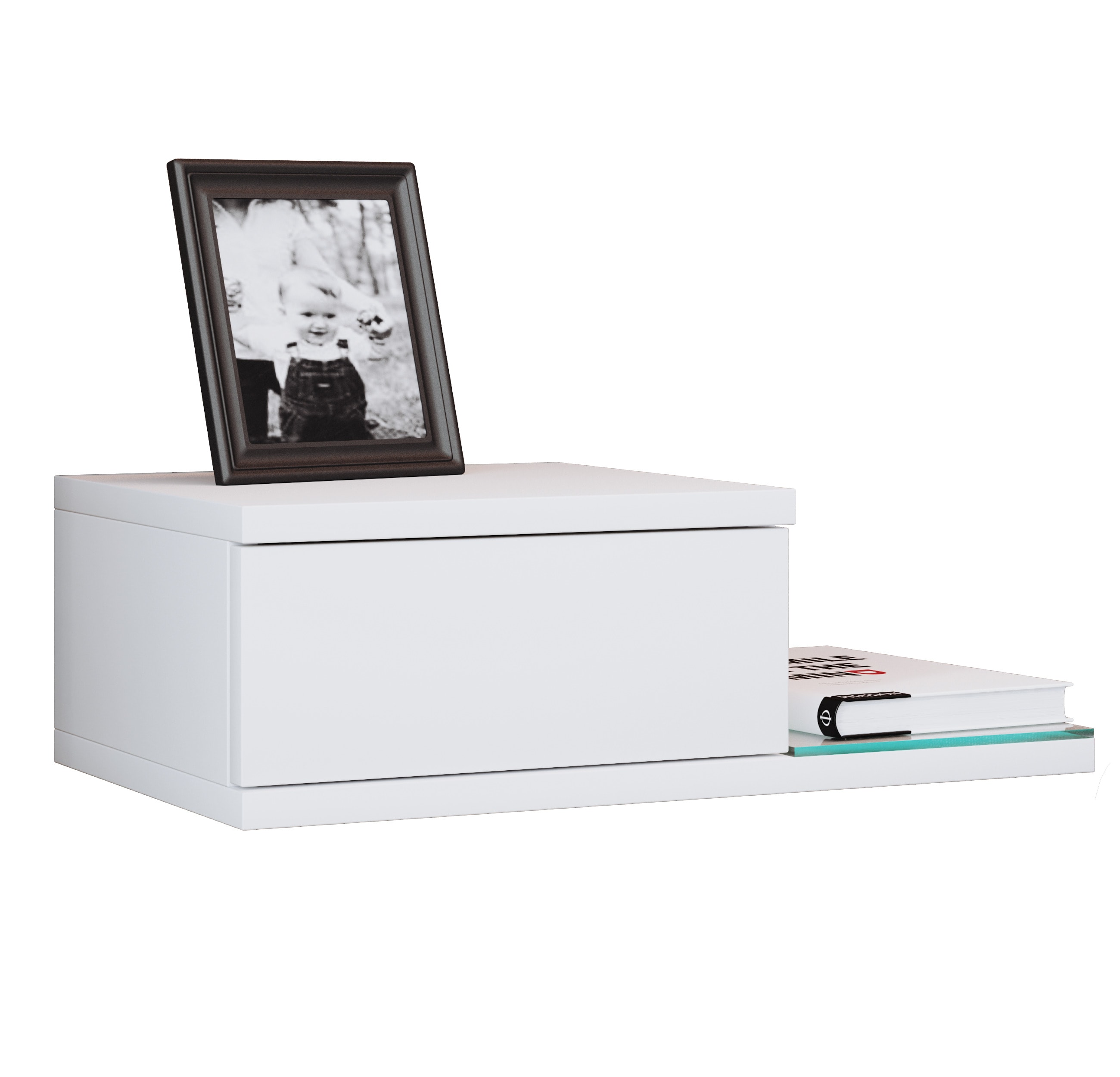 VCM Holz Wandschublade Nachtschrank Wandboard Schublade Konsole Nachttisch Konsila M