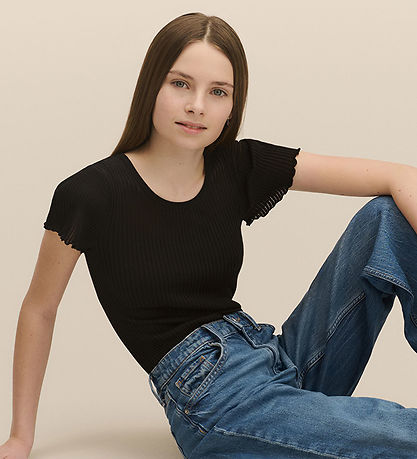 Rosemund T-Shirt - Rib - Baku - Schwarz