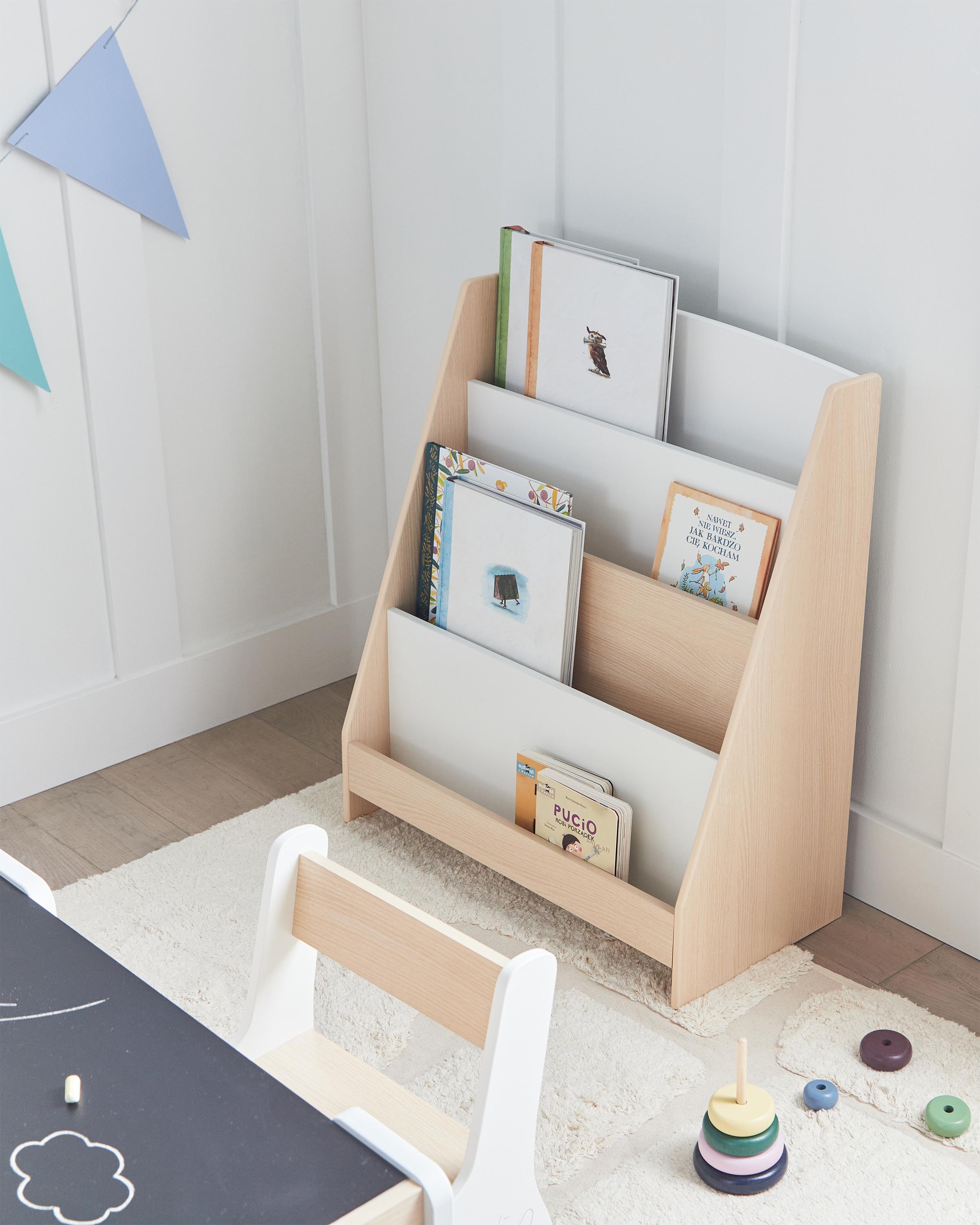 Boekenkast met 4 planken LILOET 70 cm Lichtbruin