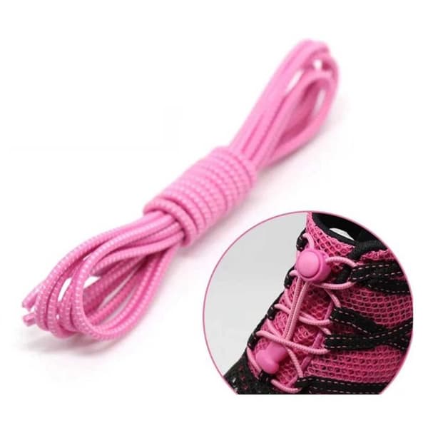 Elastiske lisser (inkludert snøring) - ingen binding av skolisser - rosa