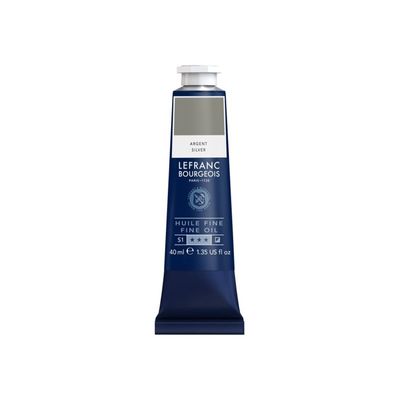 Lefranc Bourgeois - Peinture à l'huile - teinte argentée - opaque - fine - 40 ml