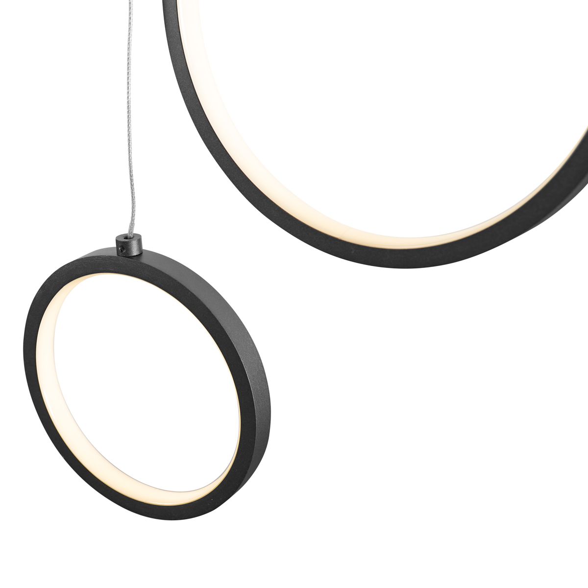 Design hanglamp zwart 9-lichts incl. LED 3-staps dimbaar - Vide Anella