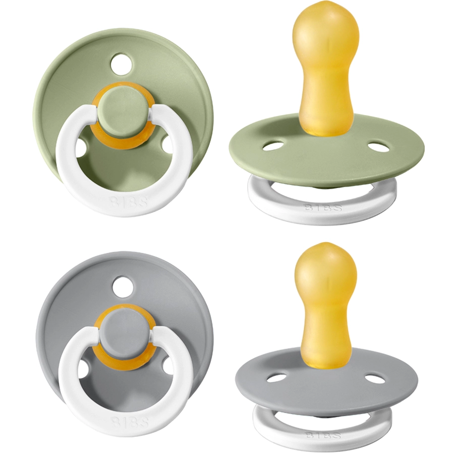 BIBS® Nachtschnuller Colour Sage  Cloud 6-18 Monate, 4 Stk.
