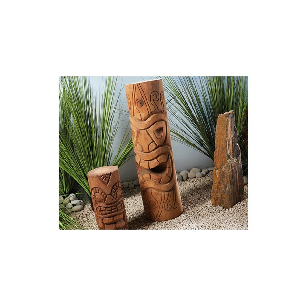 Statue tiki totem mauri 50 cm - brun 50 cm
