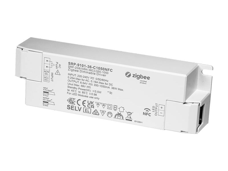 Sunricher Zigbee 3.0 LED Konverter 36W NFC 350-1050mA mit N Zigbee 3.0 LED-Treiber