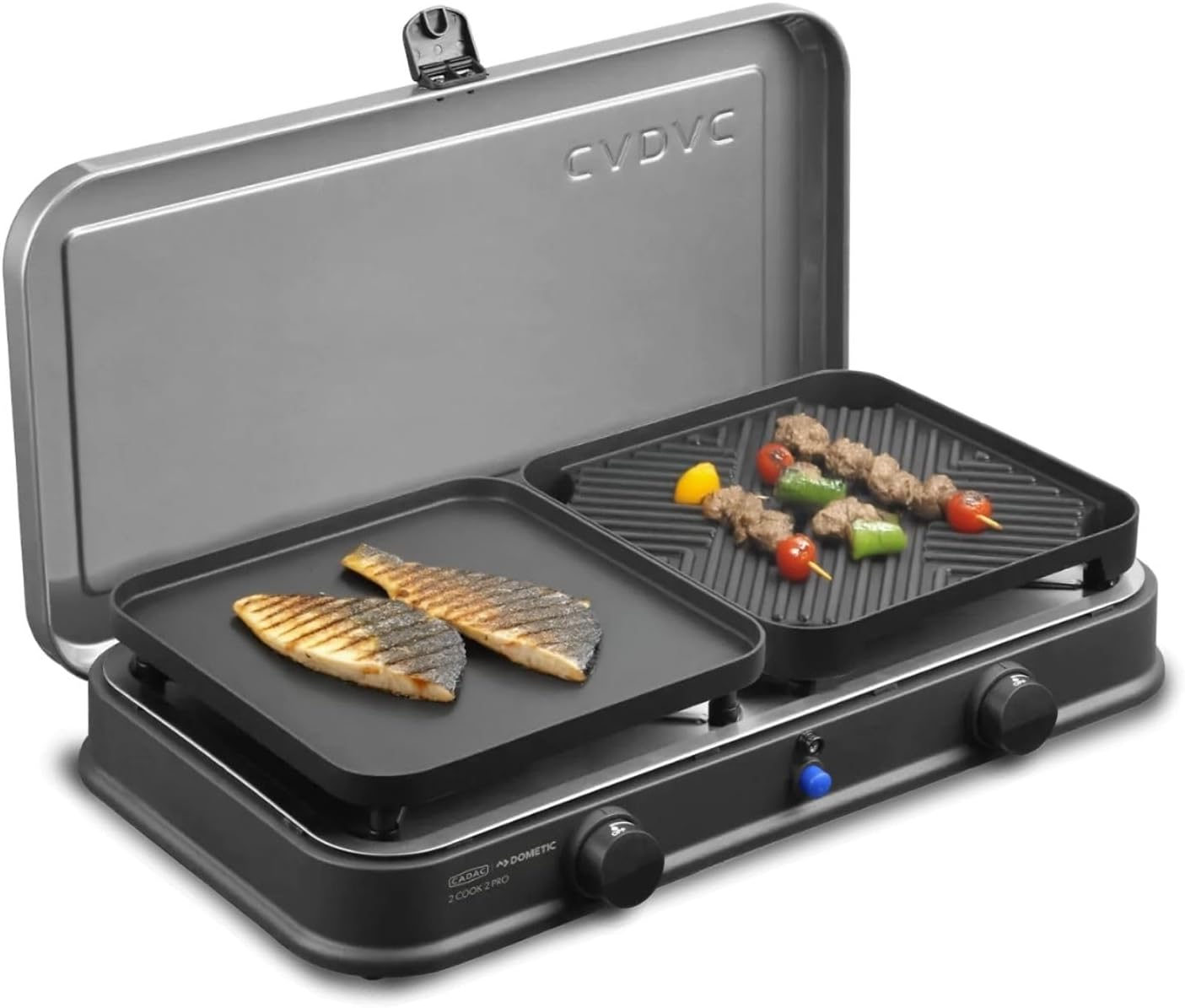CADAC - 2-Cook Grill Deluxe - Tischgrill - 50mBar - Campinggrill - Für draußen grillen - Stahl - Aluminium - Kunststoff - Gas Barbecue