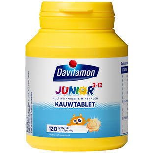 Davitamon Junior 3  Kauwtablet Vitamines Multivrucht 120KTB