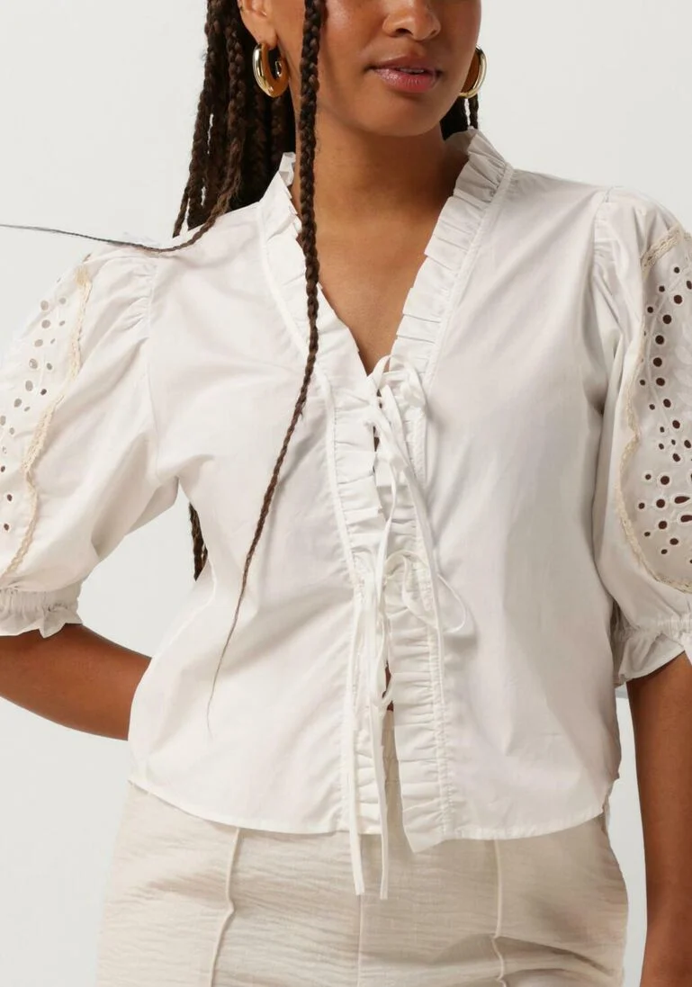 OBJECT witte object blouse objbrodera s/s top