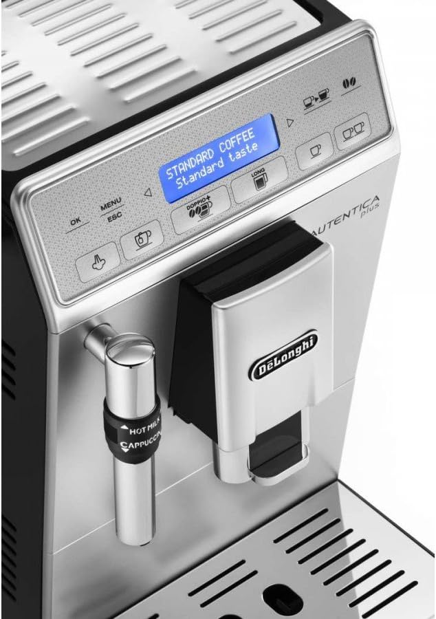 De'Longhi Autentica Plus ETAM 29.620.SB Kaffeevollautomat (1450 W, 1,4 l, Dampfdüse) silber/schwarz
