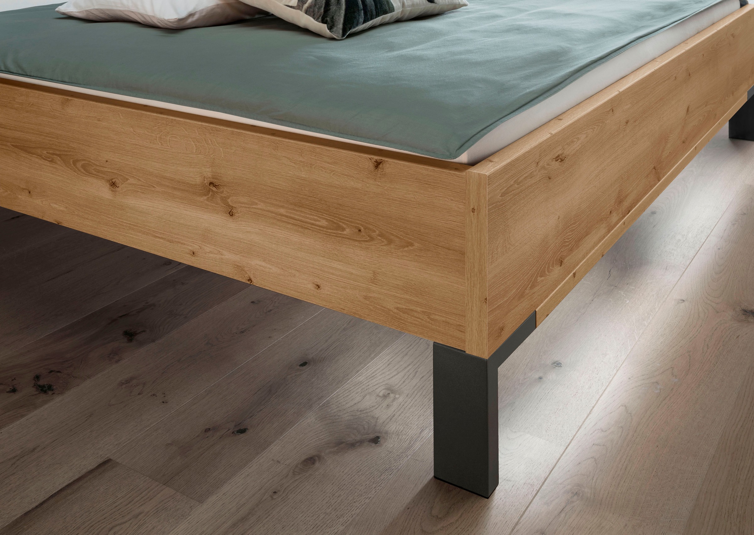 WIEMANN Futonbett »Monaco, 4-fache Liegehöhenverstellung« mit stilvollem Holzkopfteil, Made in Germany
