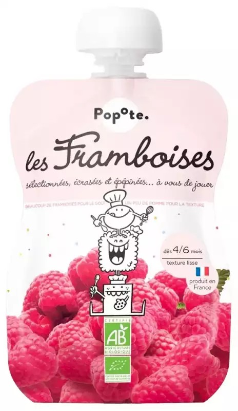 Petite gourde de Framboise dès 6 mois - L'unité 120g