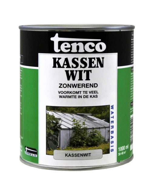 Tenco Kassenwit - Zon en warmtewerend - 1 l Wit Dekkend \/ Transparant Bij Regen
