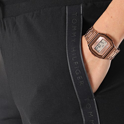 Pantalon Jogging Femme A Bandes Cuffed 4785 Noir