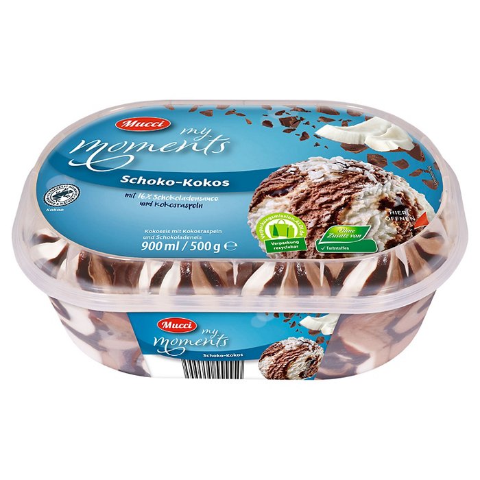 MUCCI My Moments gestrudelt 0,9 l, Chocolate-Coconut