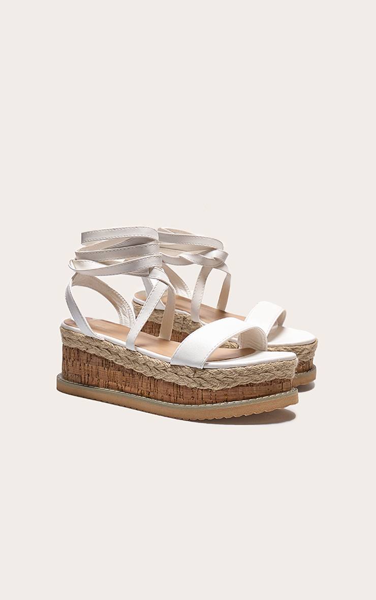 Blanc Sandales Compensées Espadrilles Niella