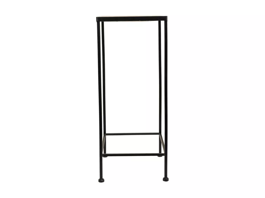Ensemble de 3 supports de pots de fleurs en métal noir