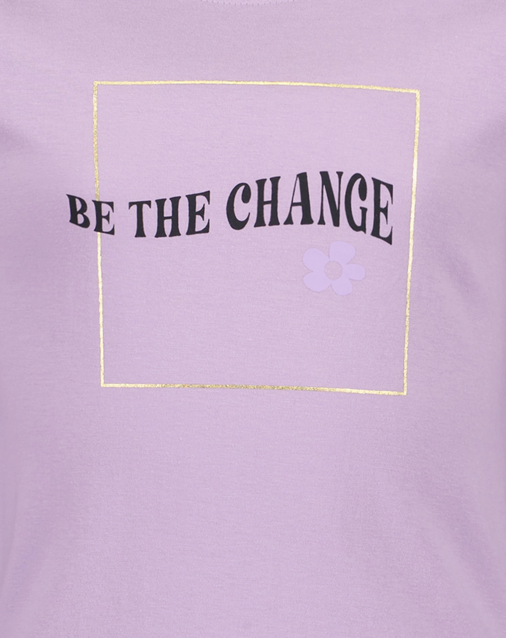 Langarmshirt BE THE CHANGE in flieder