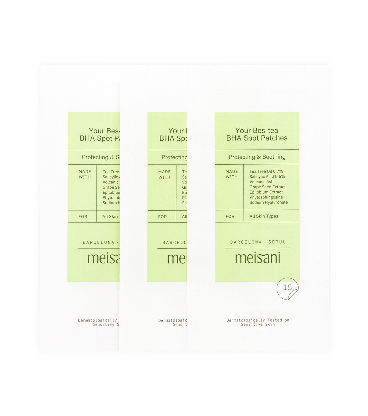 Meisani - Seus adesivos para espinhas Bes-tea com óleo da árvore do chá e ácido salicílico