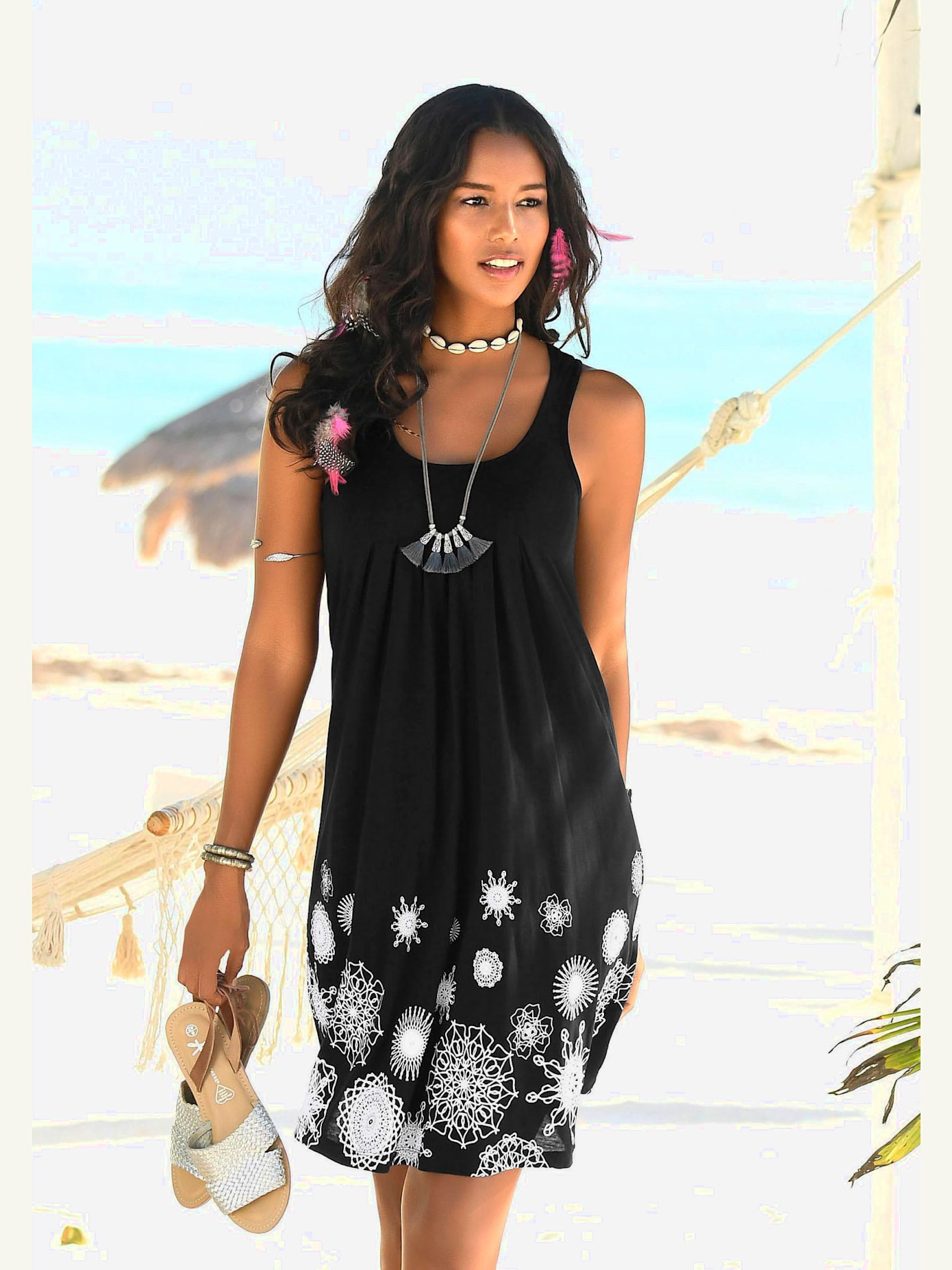 Robe de plage encolure ronde