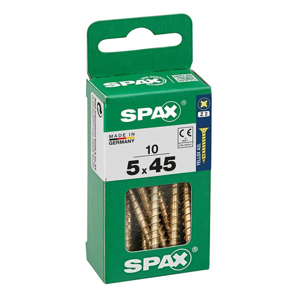 SPAX SENKHODE GUL 5X45, S 10 STK