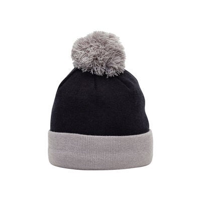 New Era Sm Cuff Pom Knit Newera, Navy Gray