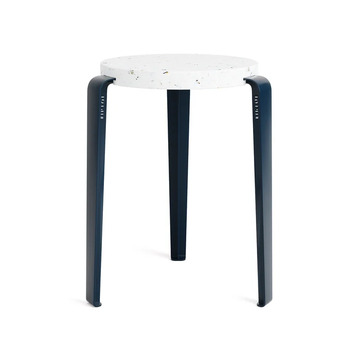 TipToe - LOU Hocker Venezia, recycled plastic / mineralblau