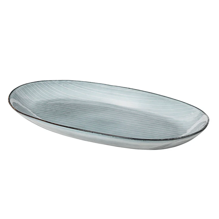 Broste Copenhagen - Nordic Sea Servierplatte oval L, 30 x 17 cm