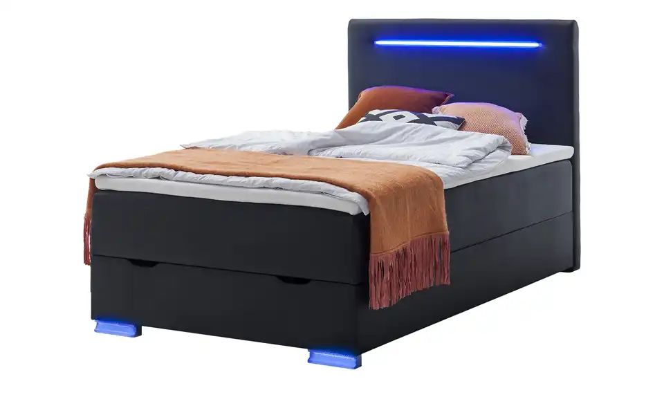 Boxspringbett Las Vegas II Schwarz 120 cm