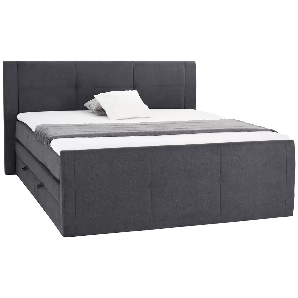 Boxspringbett Langenthal 180 x 200 Grau