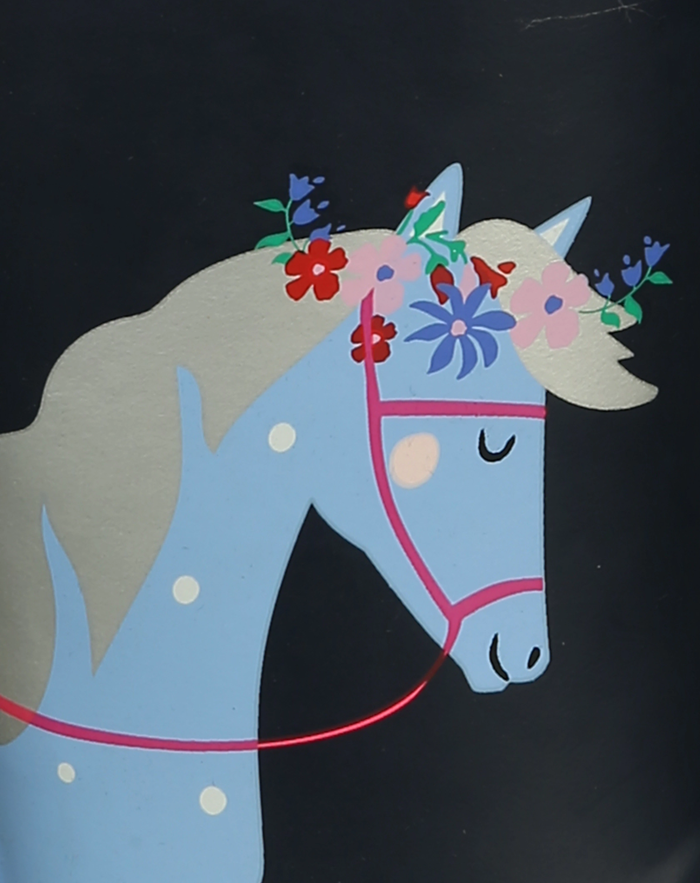 Gummistiefel JNR ROLL UP - HORSE in navy