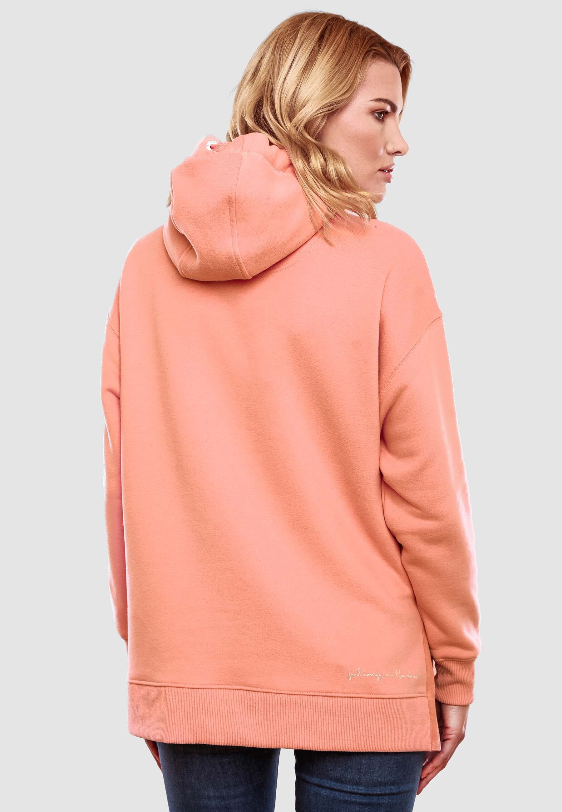 NAVAHOO Damen Kapuzensweatshirt Kuscheliger Hoodie mit Oversize Look Silberengelchen